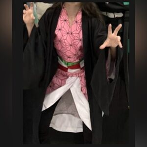 Kids 9-10 /china 140 Demon Slayer Nezuko Halloween costume with black jumper